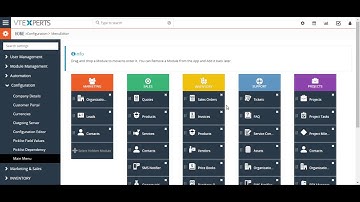 VTiger 7 - How to Configure your Navigation Menu