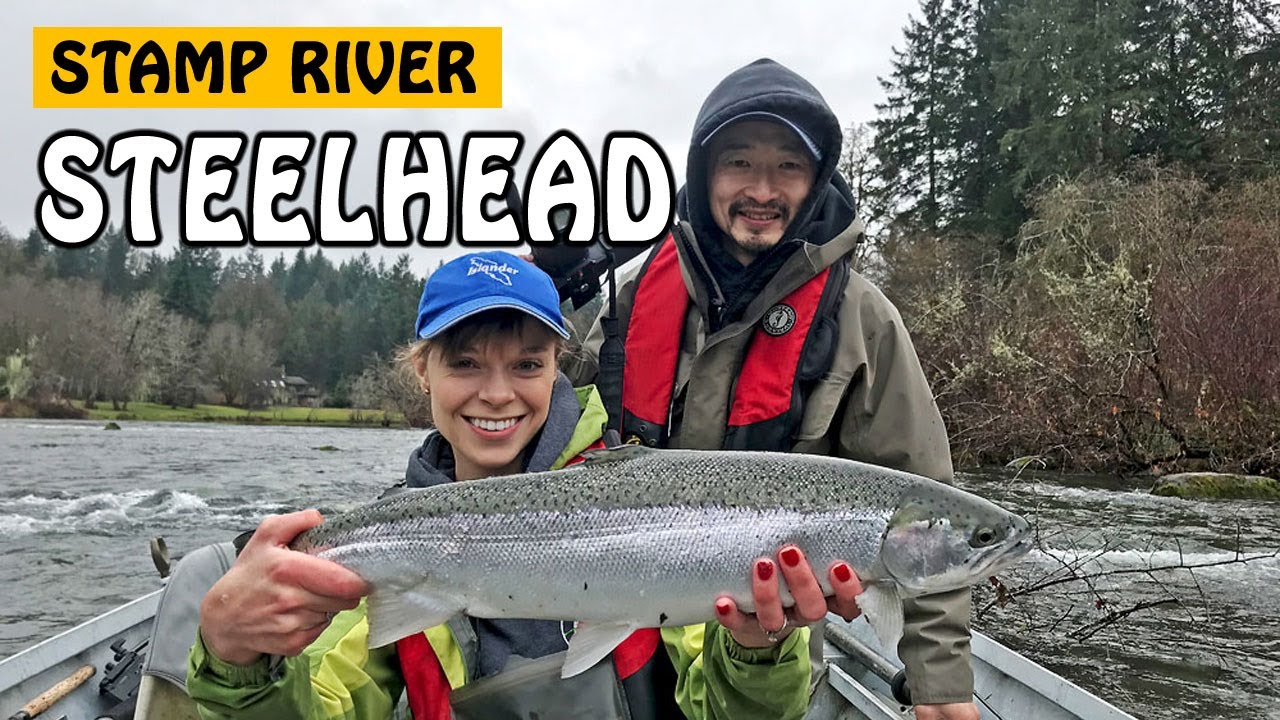 CATCHING WINTER STEELHEAD AND EATING SOUP IN THE RAIN - Stamp River BC  Canada