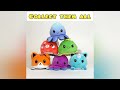 Teeturtle tiktok reversible plushies show your mood without words squishy animal collect them all