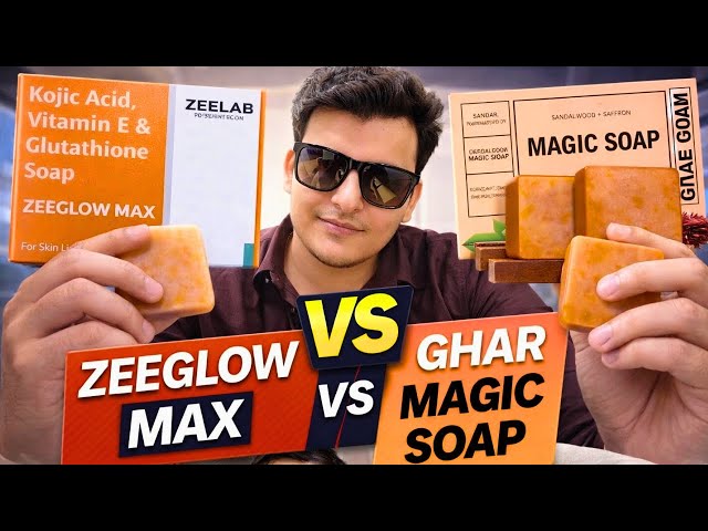 ZEELAB Zeeglow Max Kojic Acid Soap VS Ghar Soaps which one is better for tan removal & Pigmentation