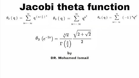 lec 6 Jacobi theta function: Value of Jacobi theta functionat e^(-2π)