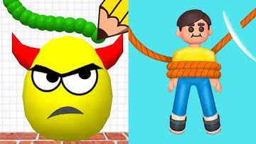 Draw To Smash Logic Puzzle VS Save the Boy Satisfying ASMR Gameplay (Android, ios) (New Update)