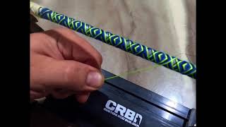 Chevron/reversed chevron rod wrap.