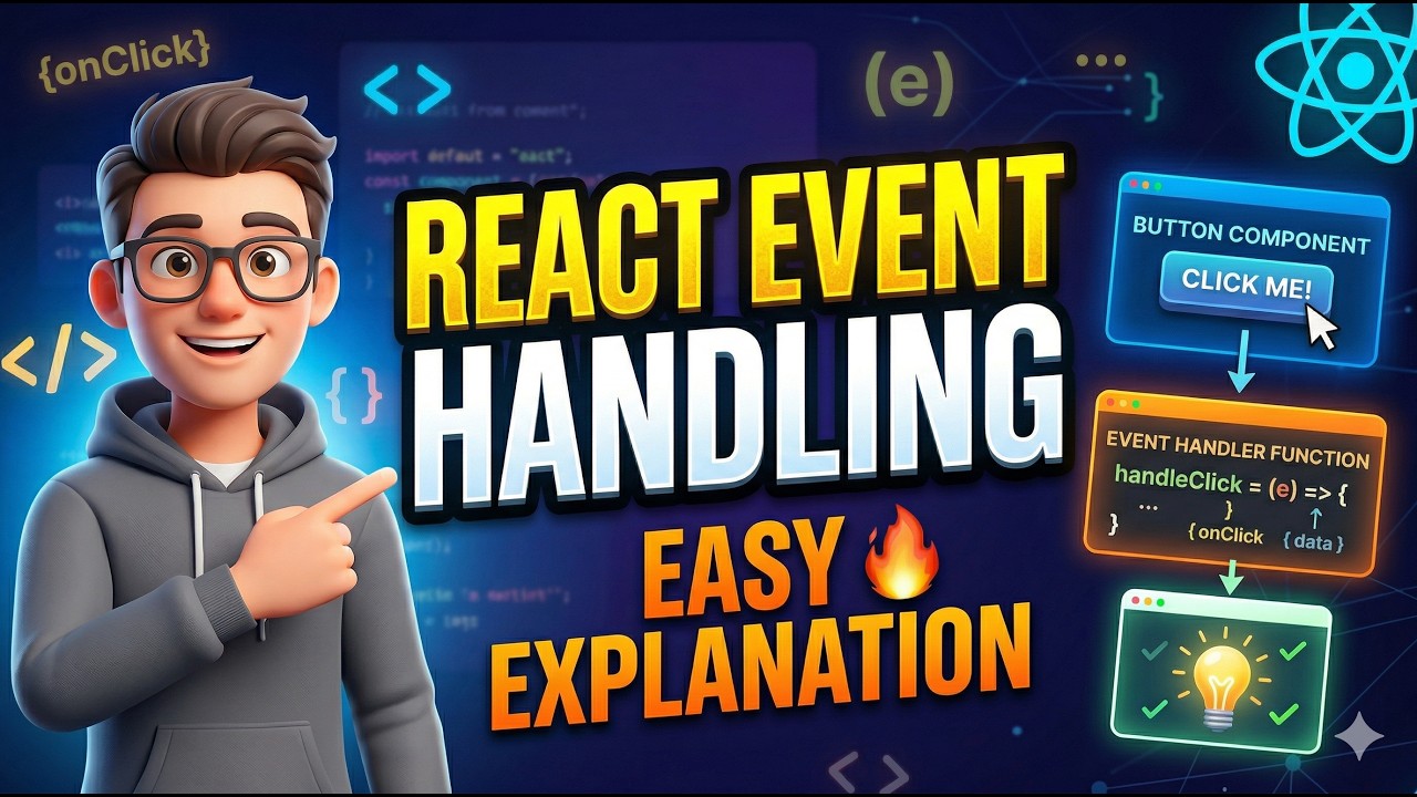 How Event Handling Works in React 🤔 | Easy Explanation - YouTube