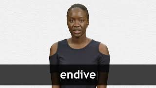 How to pronounce ENDIVE in French