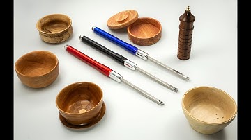 Carbide Woodturning Tools 3 Tool Set with Color Coded handles