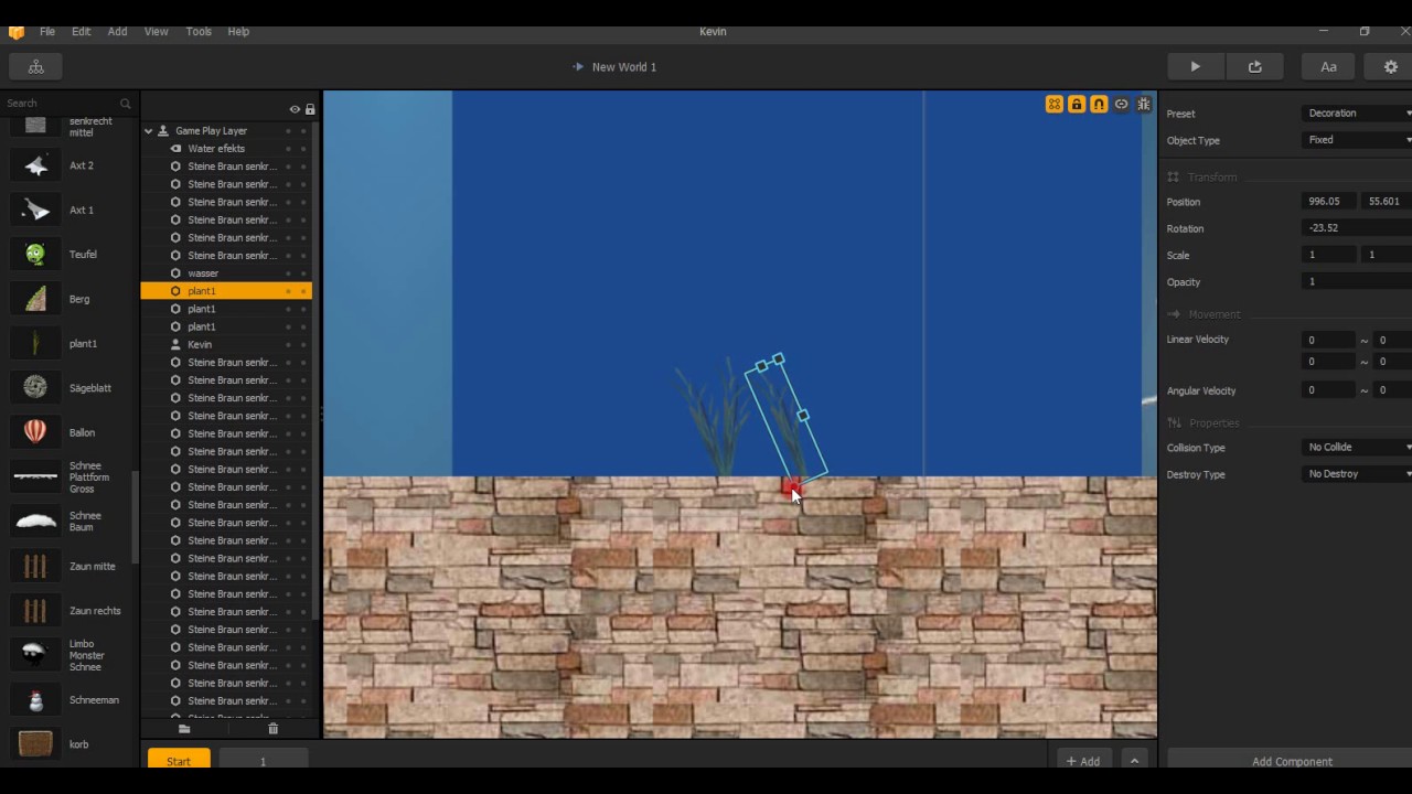 Buildbox tutorial 2 , water efects and Moving Enemys - YouTube