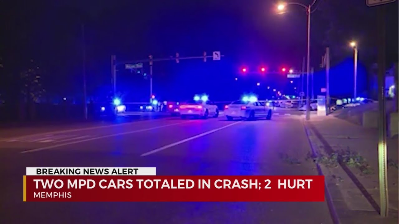2 injured in crash involving Memphis police vehicles - YouTube