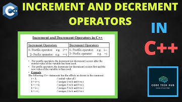 Increment Operators and Decrement Operators in C++ | C++ for Beginners | Code Tech Hub |