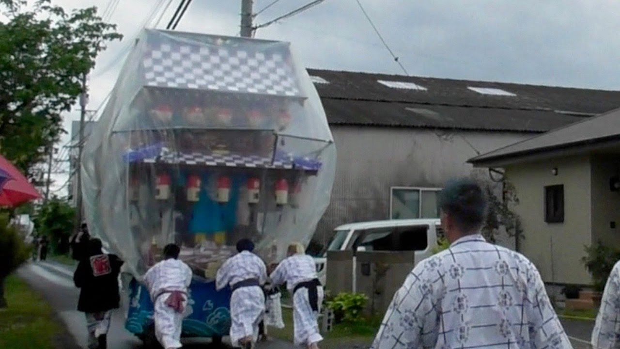 令和５年　三佐 野坂神社 春季大祭 本宮　各山車が神社を出発