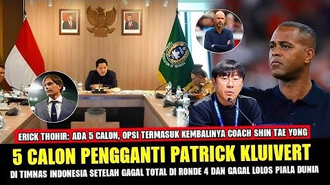 🔴 PSSI NEGOSIASI 5 PELATIH DUNIA‼️ERICK TEN HAG DAN STY JADI YANG TERDEPAN PENGGANTI KLUIVERT