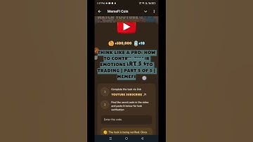 Think Like a Pro: How to Control Your Emotions in Crypto Trading | | Memefi Youtube Video Code