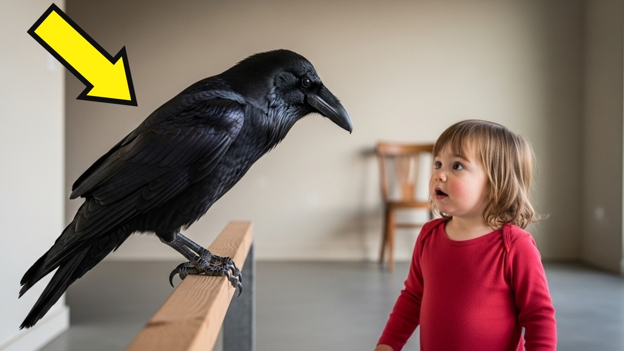 Если бы это не сняли на камеру, никто бы не поверил, что этот ворон сделал с ребёнком!