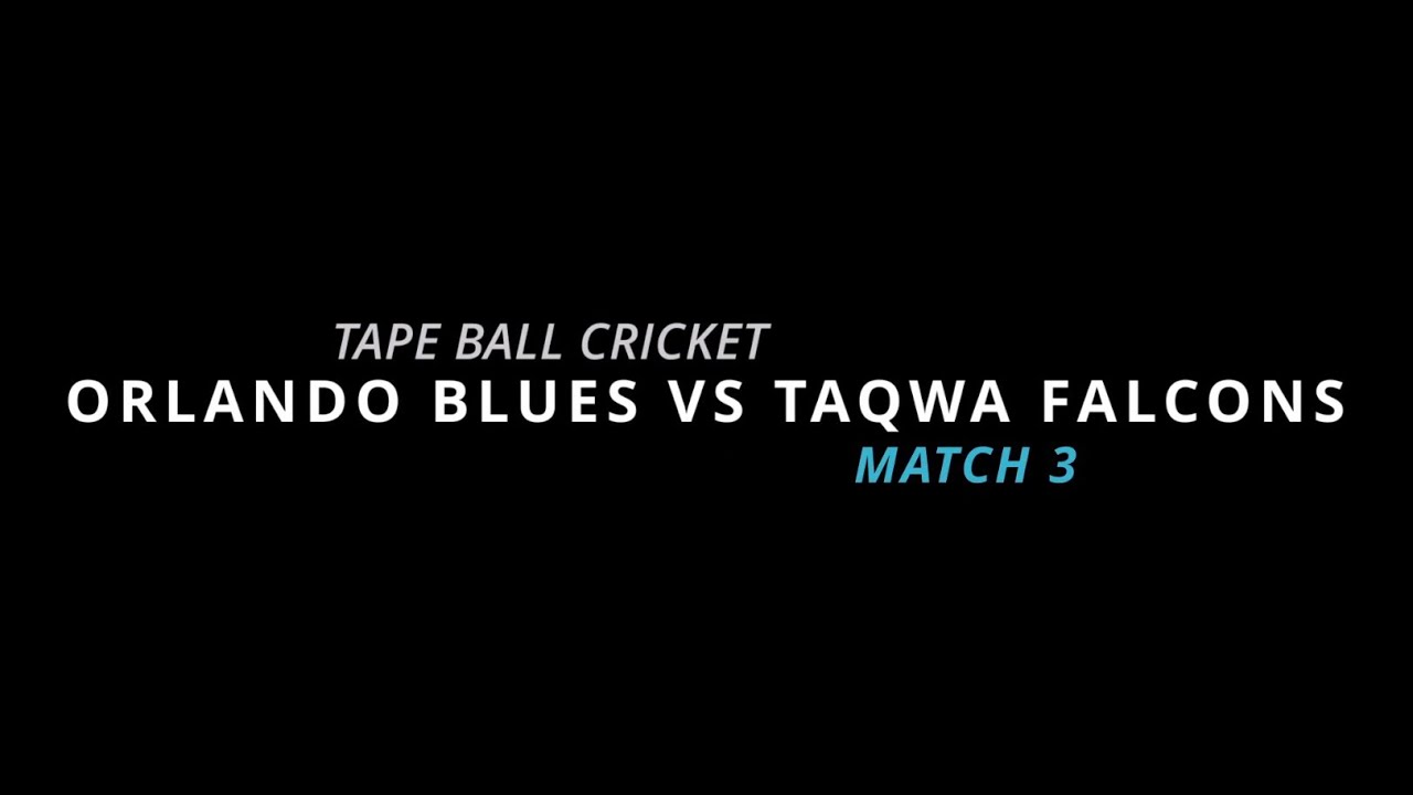 Tape Ball Cricket USA Orlando Blues VS Taqwa Falcons Match 2 Jan