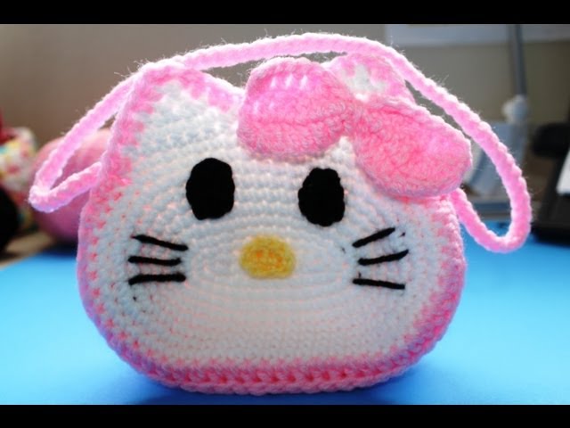 Cute HELLO KITTY Crochet Messenger Bag Free Pattern - Sweetsamdesign : Free Crochet  Patterns