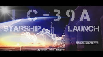 Pad 39A - SpaceX Starship flight out of Cape Canaveral [3D Animation]