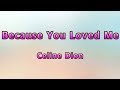 Because You Loved Me - Celine Dion(Lyrics)