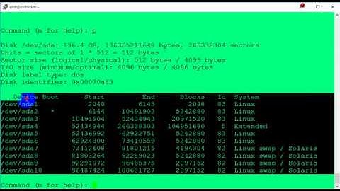 How to  delete a partition in Linux CentOS 7