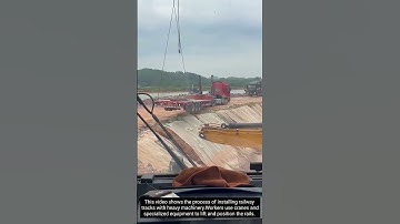 Railway Track Installation with Heavy Machinery
