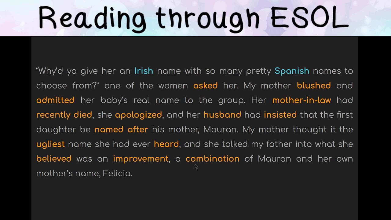 "Names, Nombres" by Julia Alvarez - ELLs - YouTube