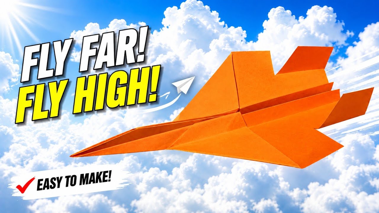 How to Make the BEST Paper Airplane with A4 Paper 🔥 Flies High & Far ...