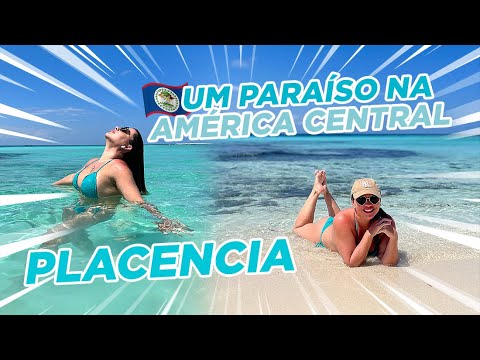 CHEGAMOS em PLACENCIA, em BELIZE 🇧🇿 e fizemos um PASSEIO DE BARCO com um mar MUITO AZUL! 💙
