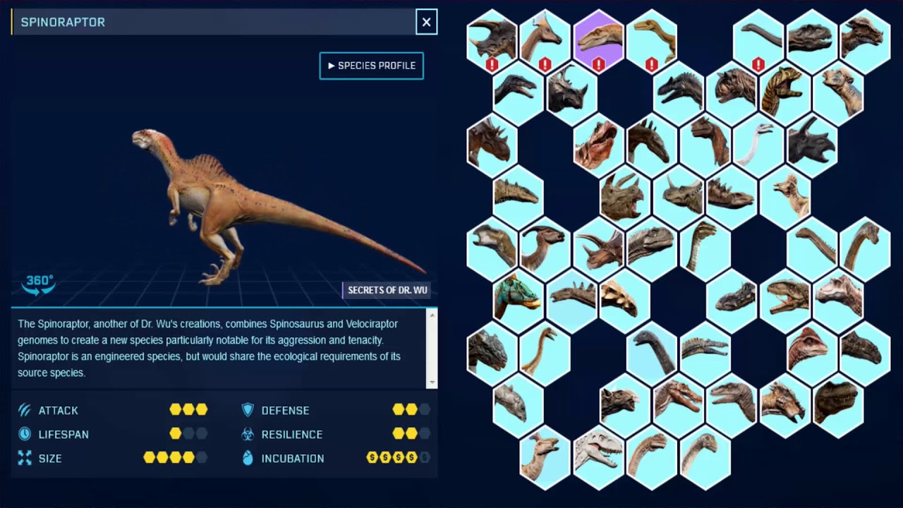 Spinal Raptor Spinoraptor - Jurassic World Evolution - YouTube