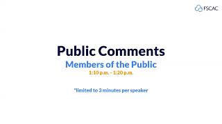 FSCAC Meeting - June 8, 2026