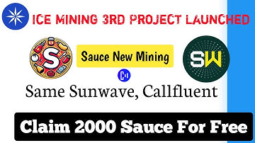 Ice Mining 3rd Project Launched | Sauce New Mining | #ION Blockchain Supported🏅