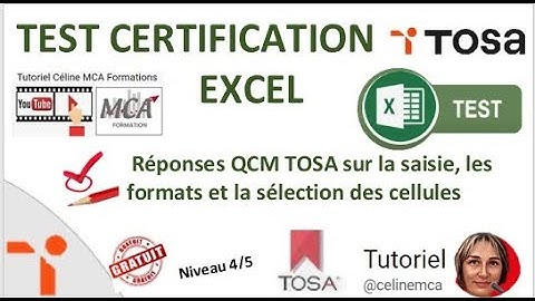 céline mca test qcm certification tosa saisie, format et sélection