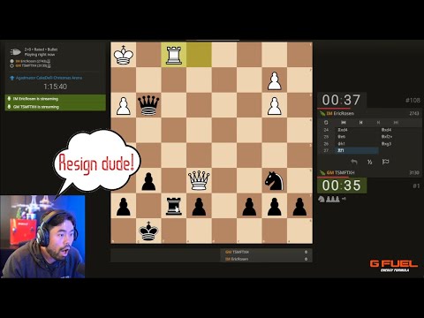 GM Hikaru Nakamura trash talks Eric Rosen instantly faces his first loss in Agadmator CakeDeFi Arena