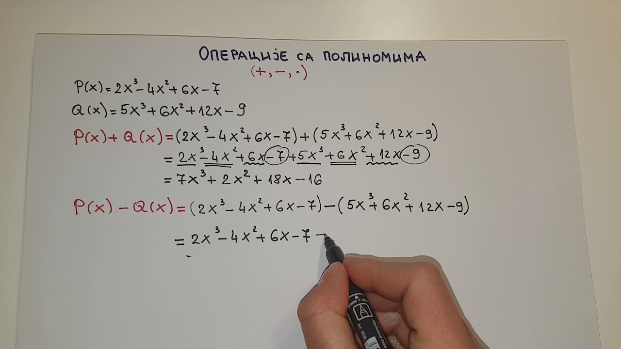 Operacije sa polinomima