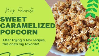 How to make caramelized popcorn at home | caramel popcorn recipe | popcorn chocolate | sweet popcorn