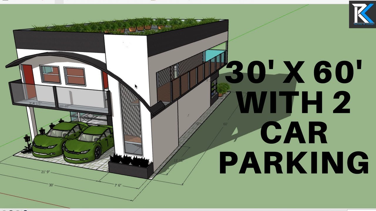 3 30 X 60 house  design with double car  parking  By 