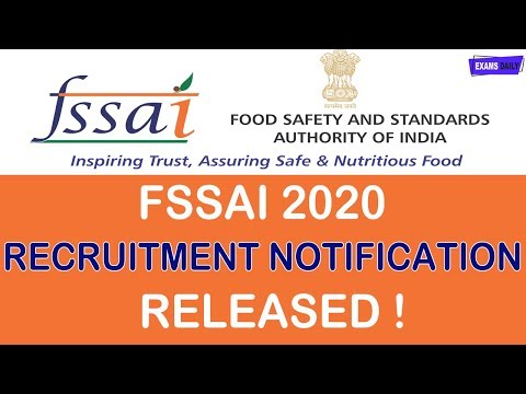 Food Saftey Officer recruitment 2020 || FSSAI Recruitment 2020 || #foodsafetyofficer