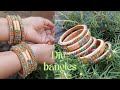 DIY silk thread bangles set ideas for party wear.