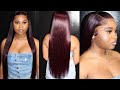 $229 Dark Purple Plum Wig 🍇 | Megalook Hair | 30 Inch Buss Down