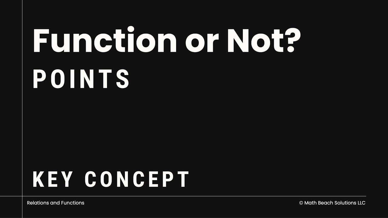Function or Not? (Points, Tables, and Mapping Diagrams) - YouTube
