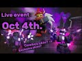 Oct 4th live event in TDS, and event speculation.