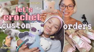 crocheting ALL my custom orders | CROCHET DIARIES