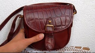 Small Messenger Bag Made of Real Leather - Vintage 80s Accessory screenshot 5