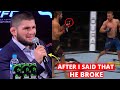 Khabib REVEALS what he said to Gaethje during the fight that "BROKE HIM". Little dialog in the cage.