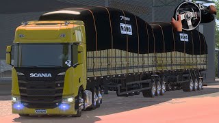 PARTIU CEASA-SCANIA NTG V8 RONCO DIRETÃO + BITREM 9 EIXOS 30M|MAPA RBR[ETS2]V1.48.5 MODS BR