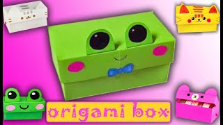 Origami Paper box Frog, Cat Pusheen & Bear Very Easy to Make Paper