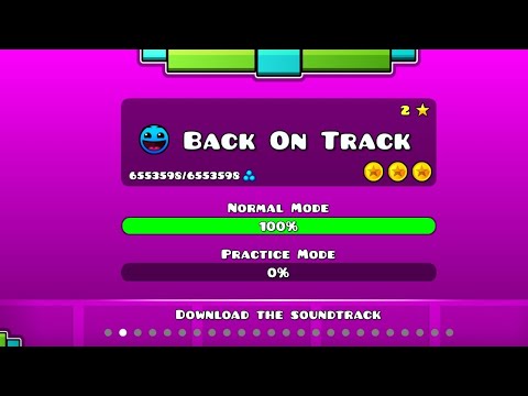 Jugando nivel 2 back on track geometri dash