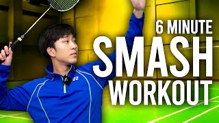 6-Minute FASTER SMASH Badminton Workout