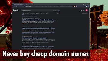 Never buy cheap domain names