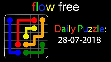 Flow free daily puzzles of July 28, 2018 - Gameplay Walkthrough (iOS & Android)