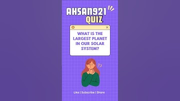 What is the largest planet in our solar system? #quiz #gk #shorts #shortvideo