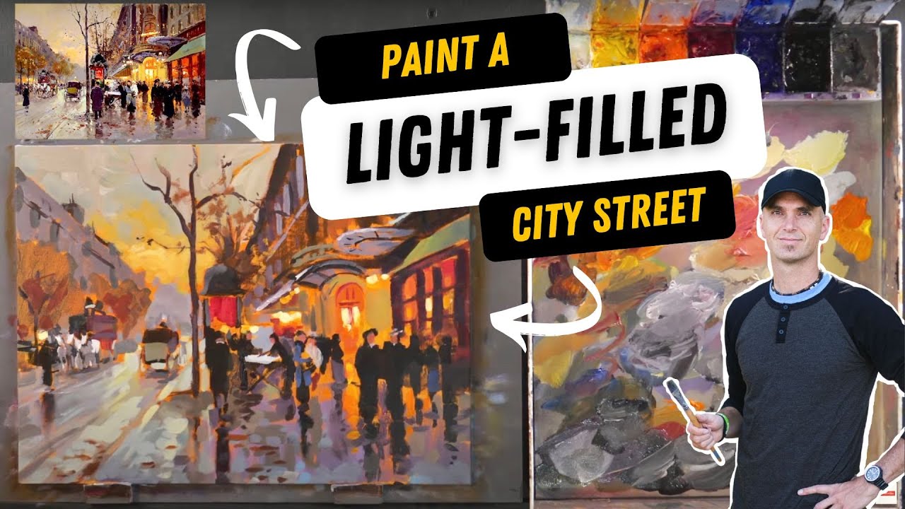 Street Tutorial ART TUTORIAL: Paint A Light-Filled City Street! - YouTube